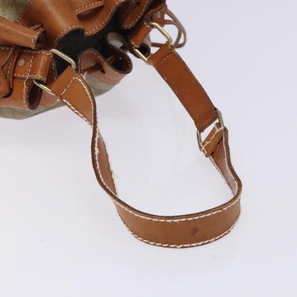 CELINE Macadam Canvas Shoulder Bag Beige Gold - Picture 7 of 12